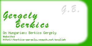 gergely berkics business card